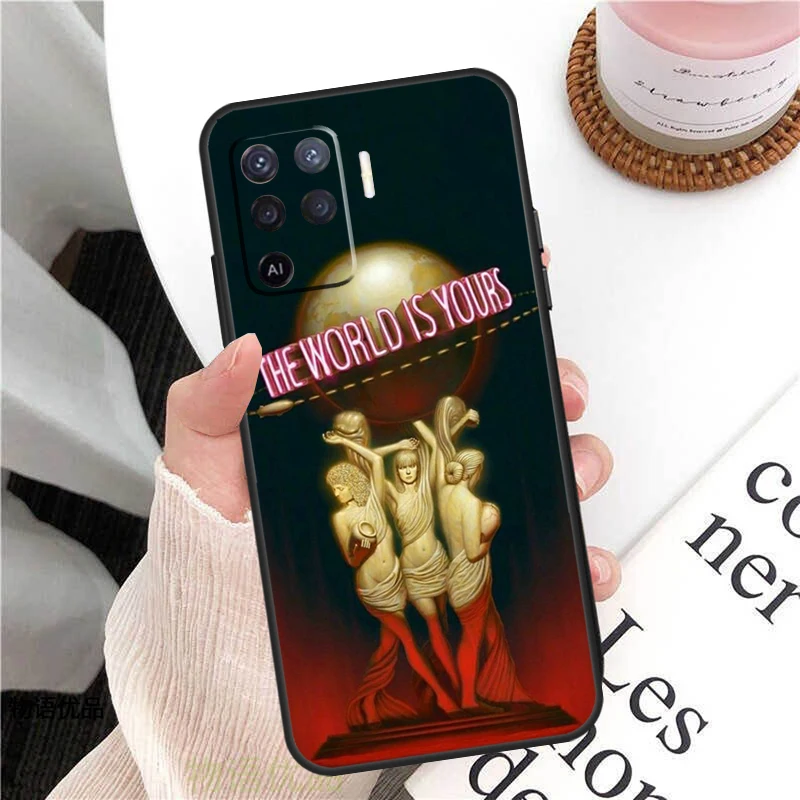 Чехол Scarface для Oppo A58 A5 Pro A15 A16 A17 A57 A77 A94 A74 A54 A76 A96 A40 A60 A80 A18 A38 A78 A98