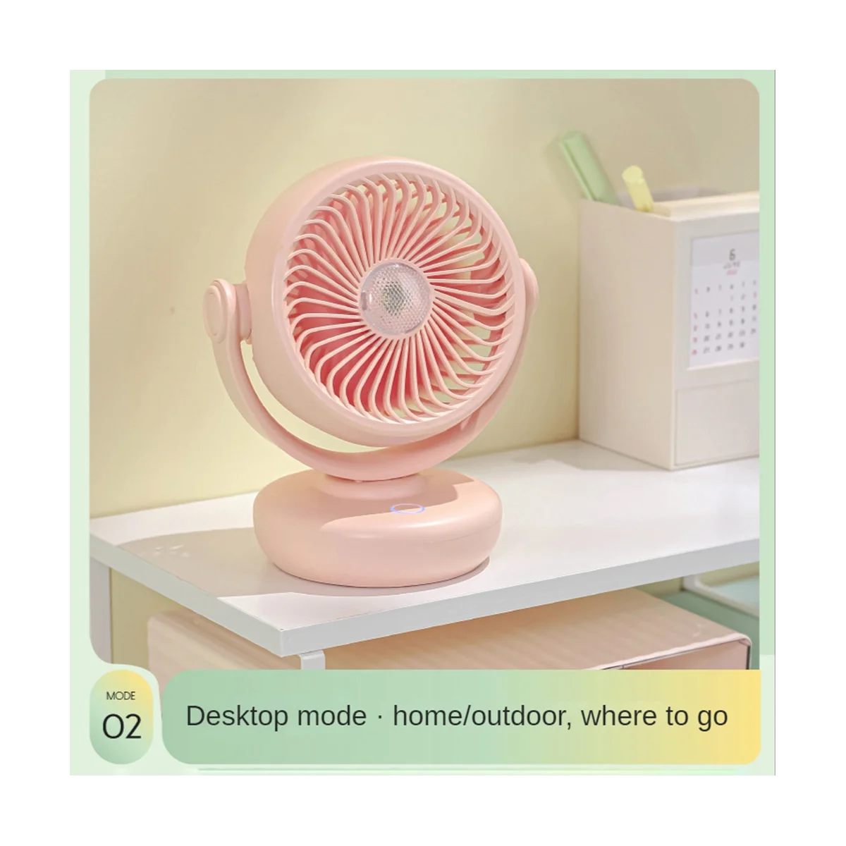 ไฟกลางคืน kipas angin Portable อเนกประสงค์สำหรับตั้งแคมป์ในสำนักงานบ้านสามารถแขวนได้ด้วยพัดลม USB สามสปีดสีขาว