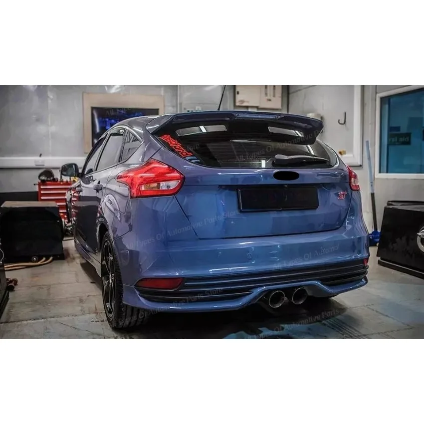 Rear Roof Spoiler Wing Lip for Ford Focus MK3 MK3.5 ST 2012-2018 Trunk Tail Wings Top Wing Body Kits Tuning Auto Parts Trim view 3