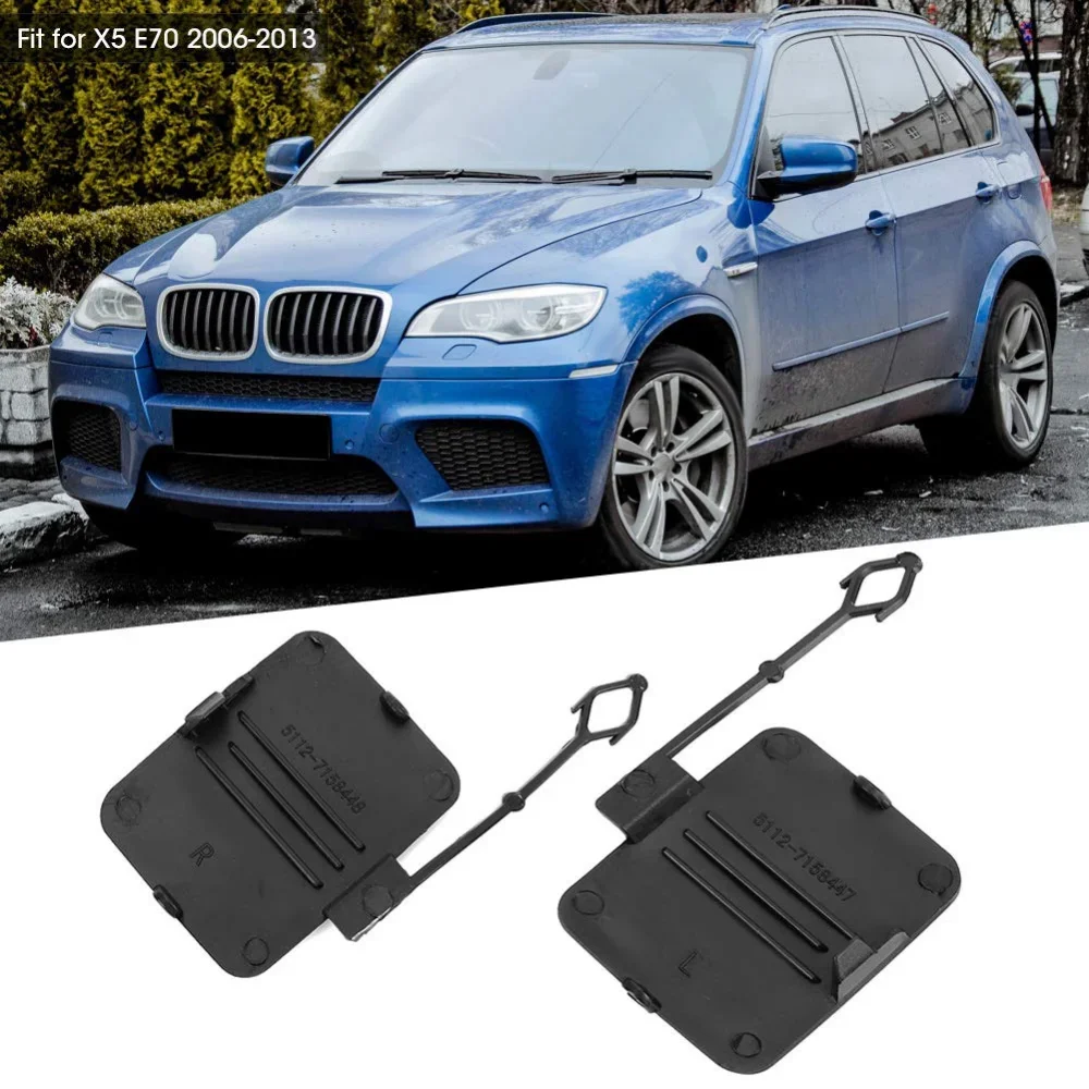 Car Hook Cover Rear Bumper Trailer Cover Stable Left Right Side for BMW X5 E70 2006-2013 51127158447 51127158448