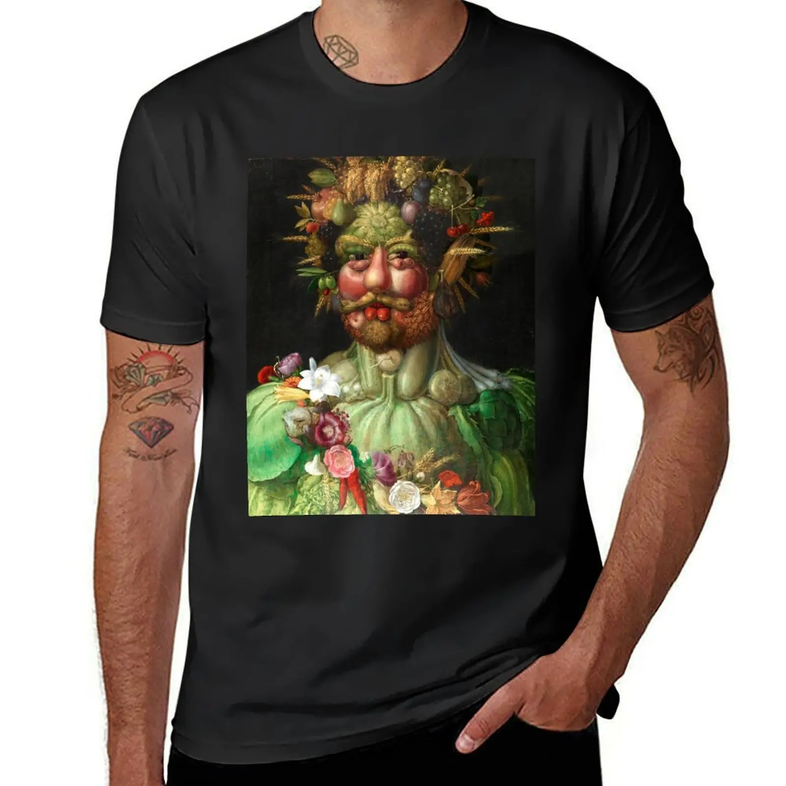 Rudolf II as Vertumnus by Giuseppe Arcimboldo, 1591 T-Shirt sublime boys animal print vintage plain Men's t-shirt