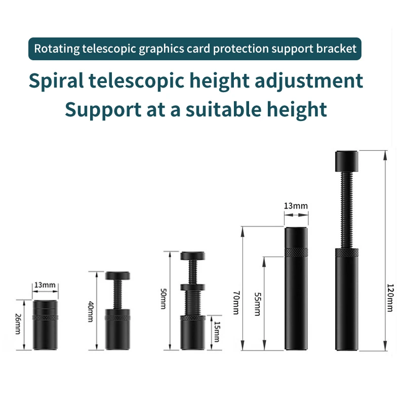 For VC-15/16Plus GX-30Plus Graphics Card GPU Brace Vertical Telescopic Rotating Stand Bracket Video Card Sag Holder