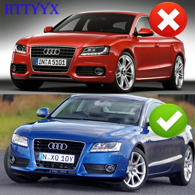HTTYYX 3PCS Gloss Black Front Bumper Splitter Lip Diffuser Body Kit Spoiler Guard Fit For Audi A5 B8 Quattro 2008 2009 2010 2011
