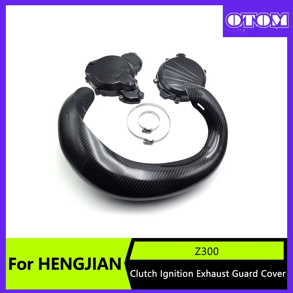 

Motorcycle Clutch Ignition Exhaust Cover Carbon Fiber Guard Protection Engine 2 Stroke For KTM HUSQVARNA GASGAS HENGJIAN Z300