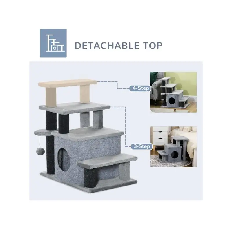 شجرة قطط قوية بتصميم متعدد المستويات وأعمدة خدش للقطط الداخلية #1