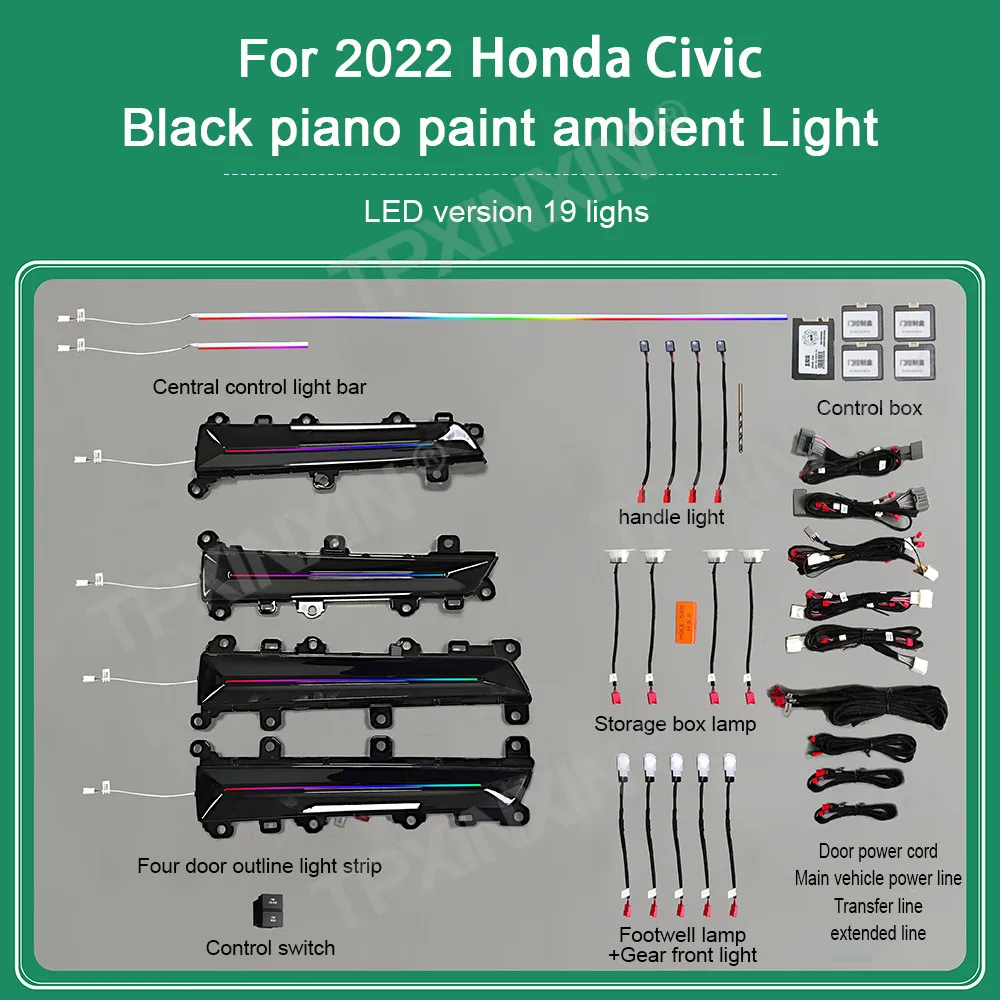 Car Premium Accessories Atmosphere Light For Honda Civic 2022 High Quality Hot Selling Auto Parts Unit Lamp