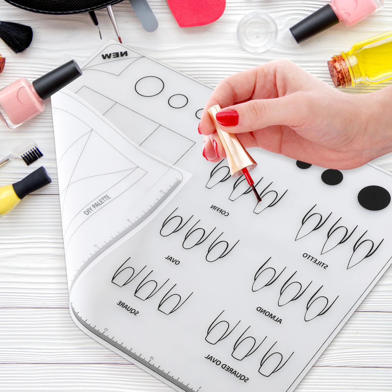 

Sheet Silicone Manicure Mat For Acrylic Art Training Reusable Design Pad Manicure Mats Practice Nail Sheets Acrylic Nail