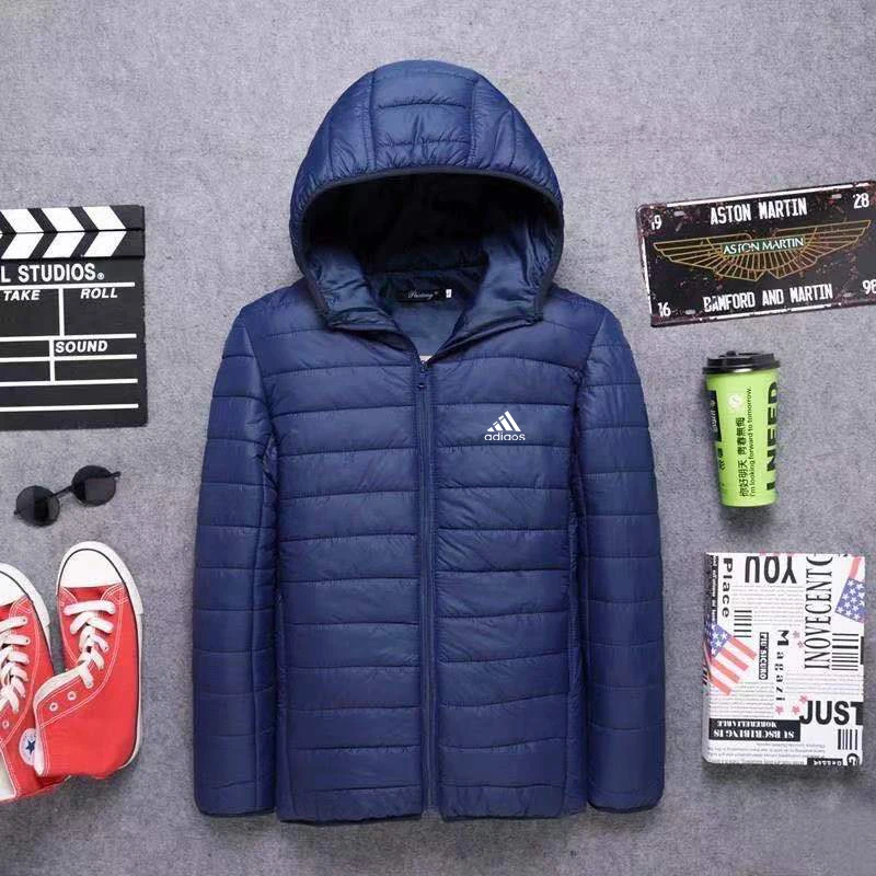 New men's printed cotton windbreaker jacket zipper warm clip classic fashion popular winter high quality cotton clothing 2024