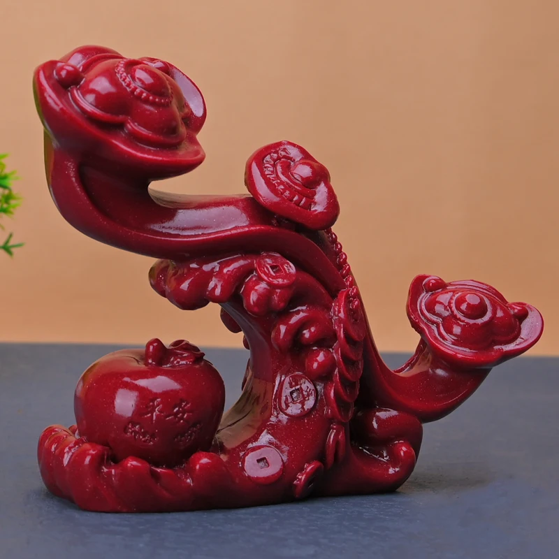 

Zhusha Ruyi Red Zijin Sand Everything Ruyi Ping 'an Office porch auspicious ornaments