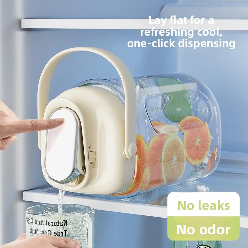 

Большая термостойкая емкость для напитков из пищевого пластика: чайник для фруктового чая, кувшин для холодной воды, бутылка для хранения напитков в холодильнике, в скандинавском стиле