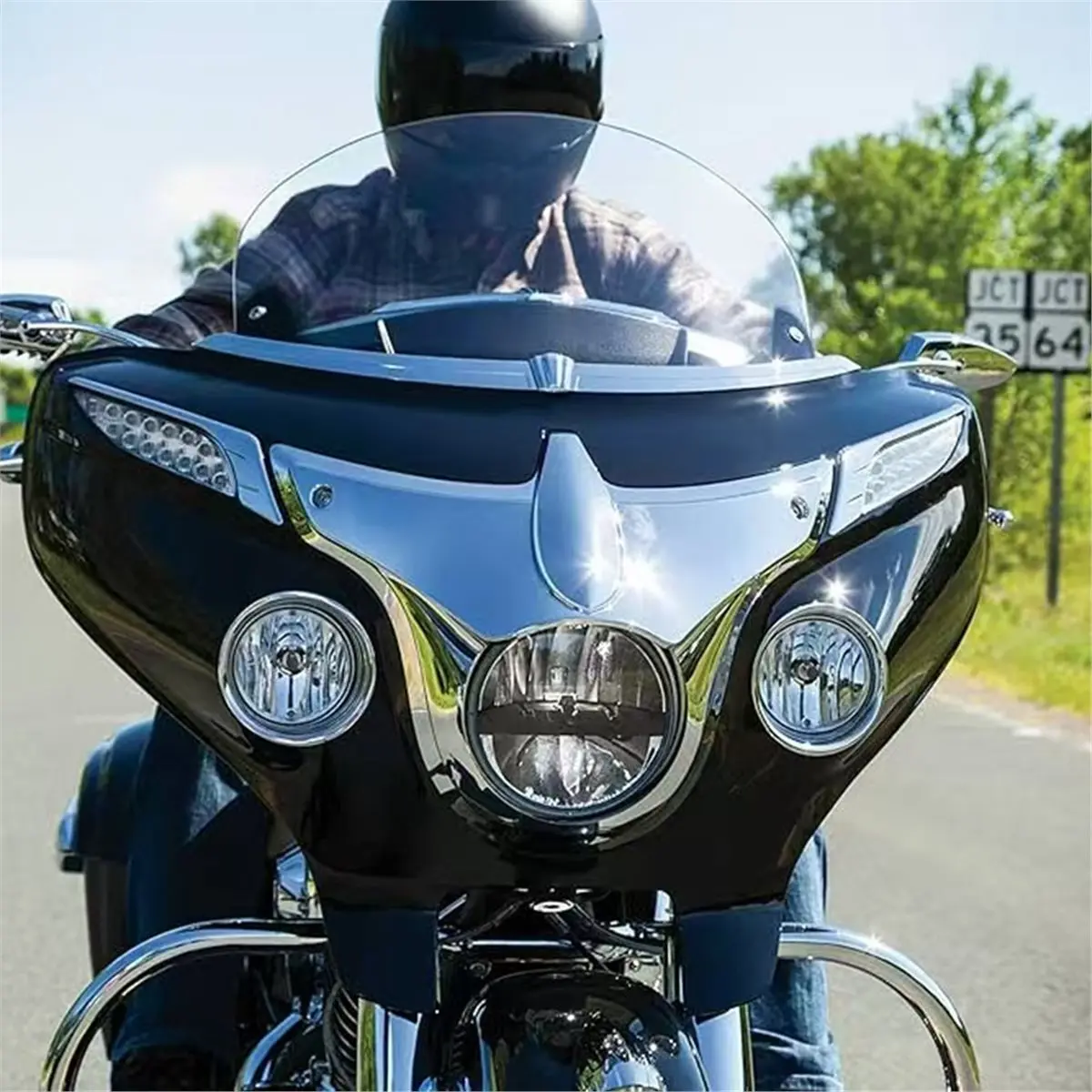 [ABAB] Motorcycle Accessories Fairing Turn Signal Trim Kit for Indian Chieftain Roadmaster 2014-2025 Black