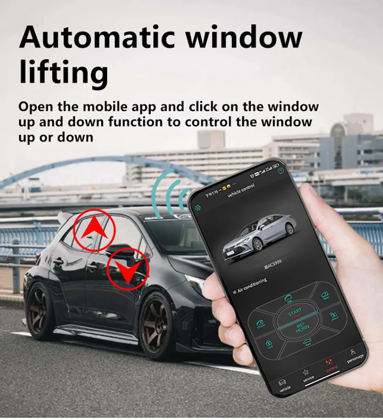 Handy Fernstart Großhandel Auto Alarme System Sicherheit mit Bt Smartphone App Upgrade Auto Alarm OEM