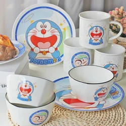 Genuine Doraemon Mug With Cover Machine Cat Cute Blue Fatceramic Cup Holiday Birthday Cartoon Gifts For Kids Christmas Gift