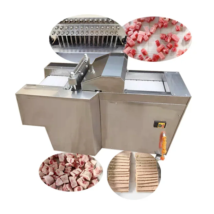 Electric meat cube cutter fish dicer cut goat pork frozen meat cutting machine beef slicer dicing chicken cutting machine price