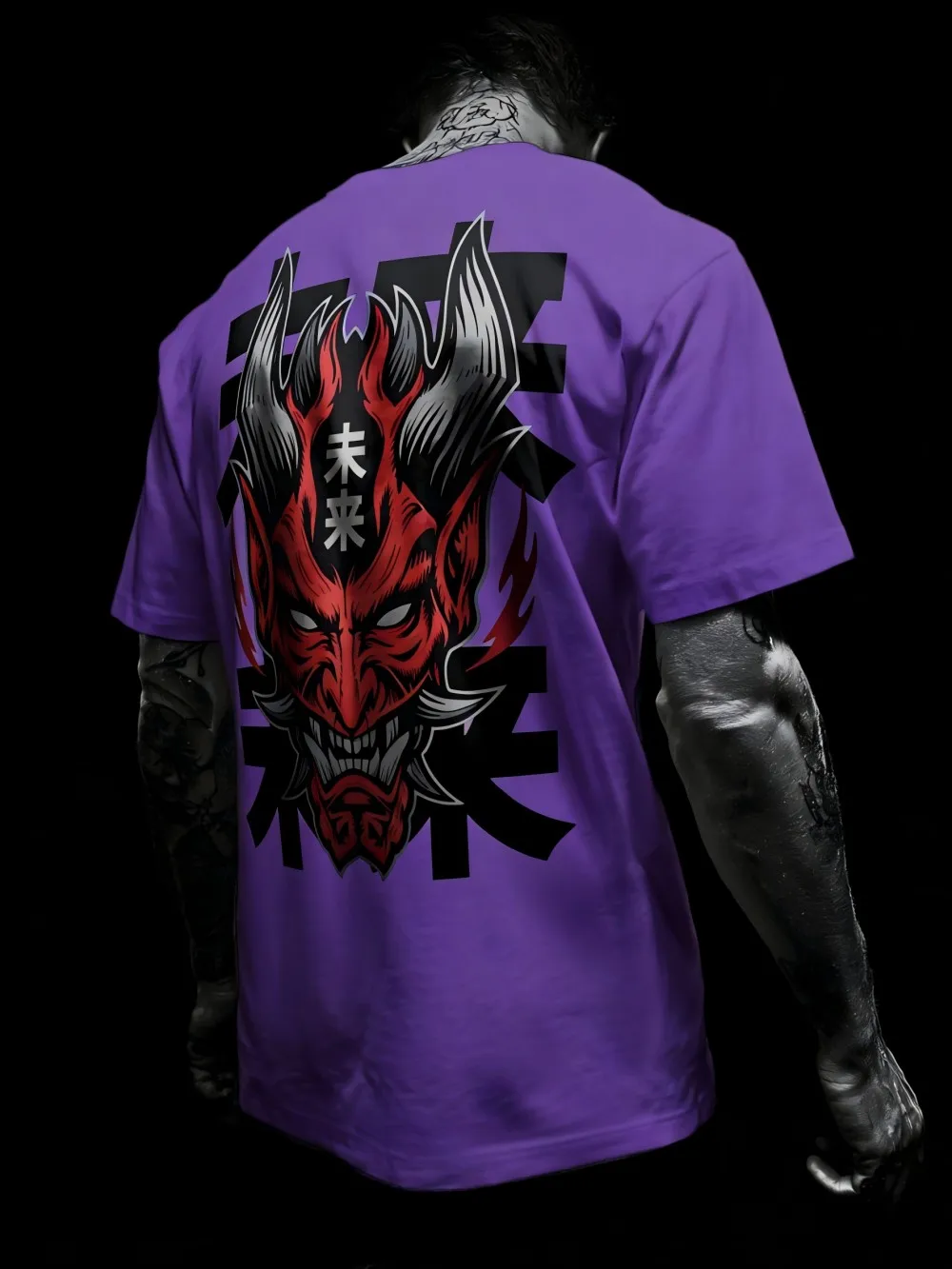 Neue Sommer-Ghost-Maske für Herren, futuristischer Buchstabendruck, bequemes und atmungsaktives T-Shirt mit Rundhalsausschnitt für den Outdoor-Streetwear-Bereich – Detail 8