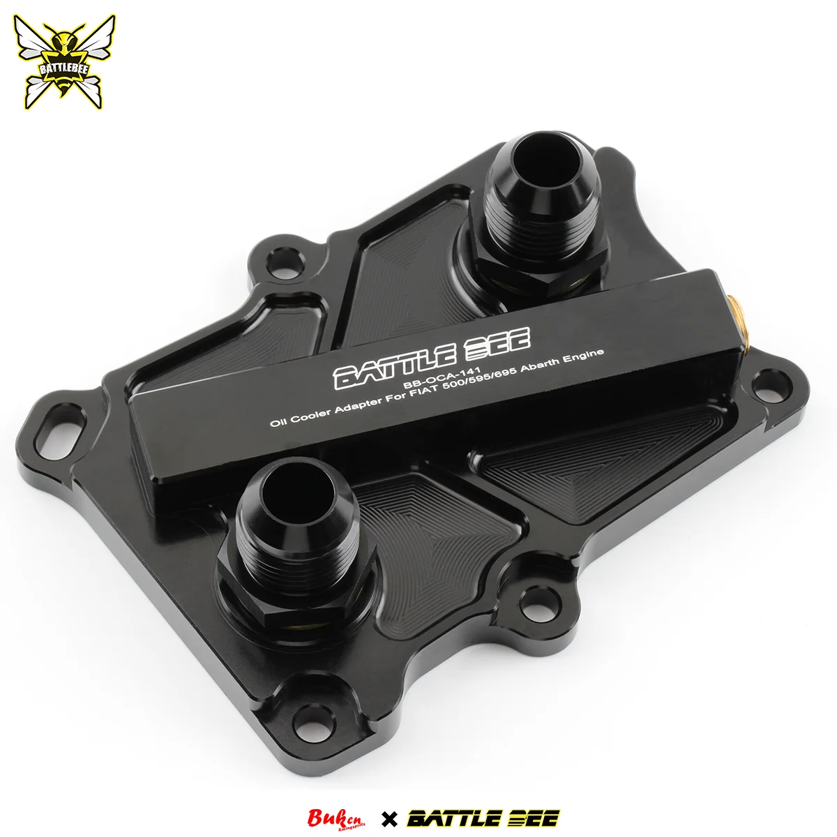 -Oil Radiator Adapter Car Aluminum For  Fiat abarth 500/595/695 Engine Oil Cooling For Oil Cooler Plate Kit AN10 BB-OCA-141/141T