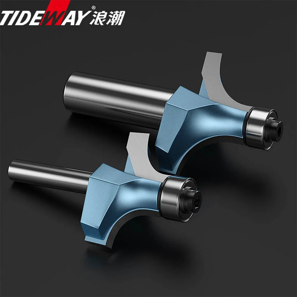 TIDEWAY Industrial Grade Cove Bit Round Slotting Milling Cutter Tools For Wood Trimming Cutter Woodworking Router Bits