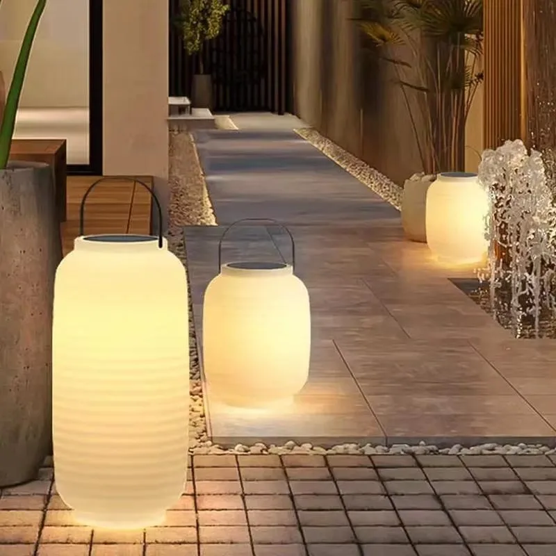 for China Wholesale Portable 16 Color Rgb Waterproof Smart Decoration Remote Control Outdoor Lantern Pile Garden Solar Light