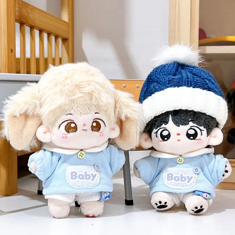 10cm 20cm baby clothes cute student hoodie set cotton doll changing accessories