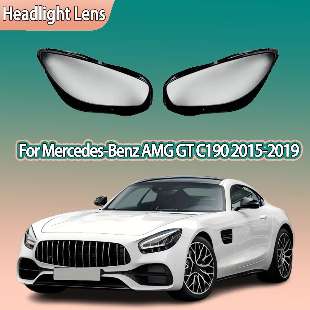 

For Mercedes-Benz AMG GT C190 2015 2016 2017 2018 2019 Headlamp Cover Headlight Shell Lens Plexiglass Replace Original Lampshade