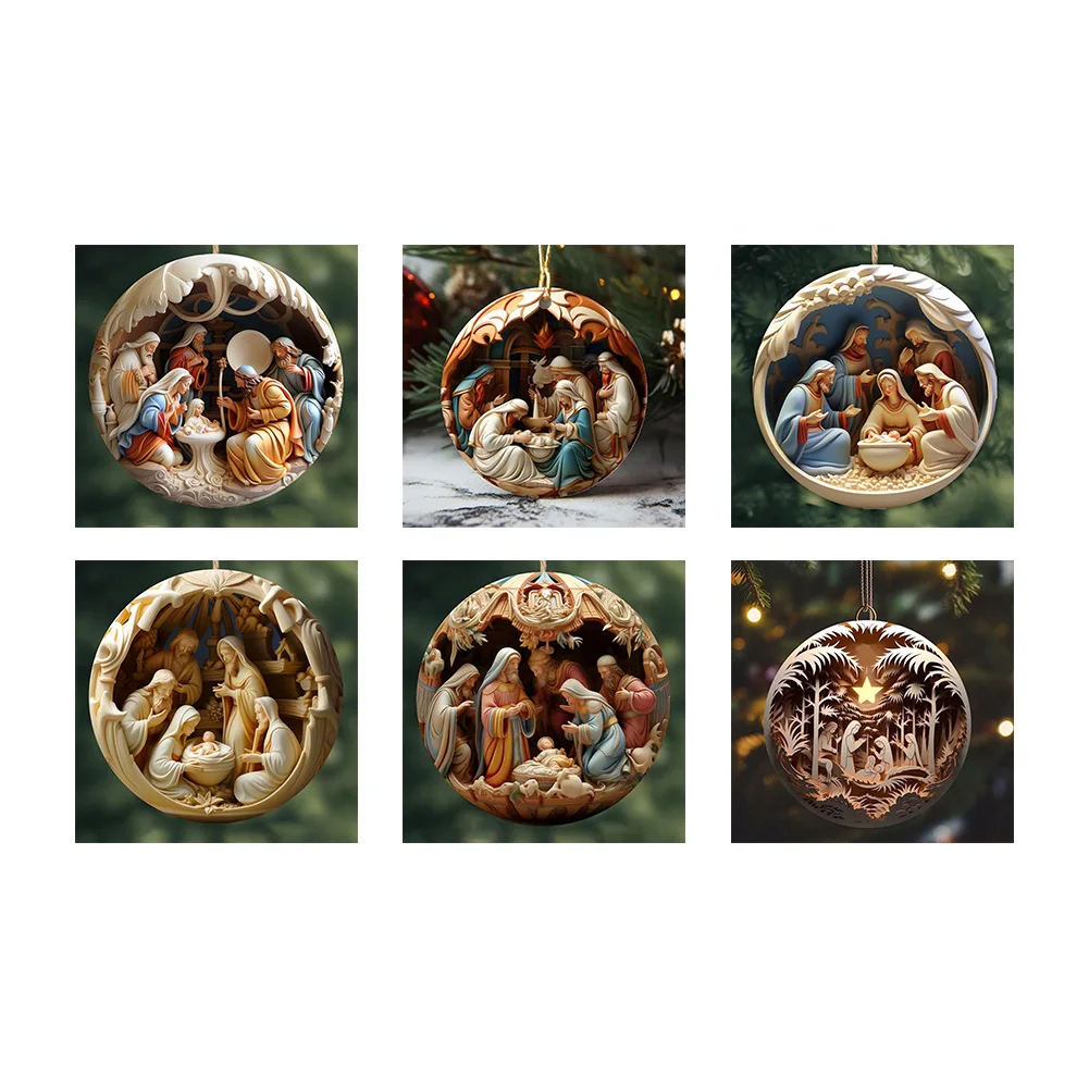 زينة عيد الميلاد 2025 القابلة للجمع مع تصميم من الزجاج الملون مناسبة لتزيين العطلات والاستخدام الموسمي #6