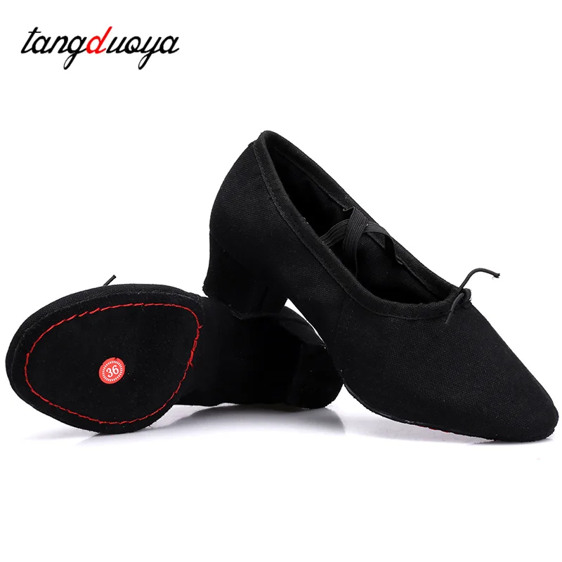 Zapatos de baile para niña y mujer, sandalias suaves para práctica de Tango, Jazz y Salsa, envío directo