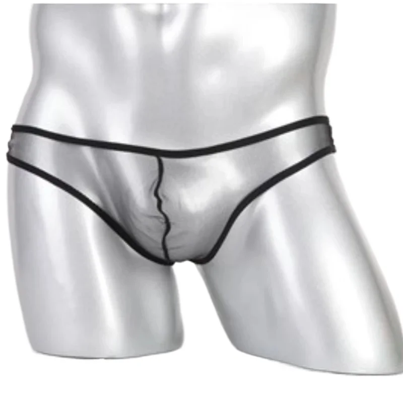 Men's Thongs String Homme Ultrathin Mesh Pouch Transparent Jockstrap Men See Through Lingerie Panties Open Butt Underpants