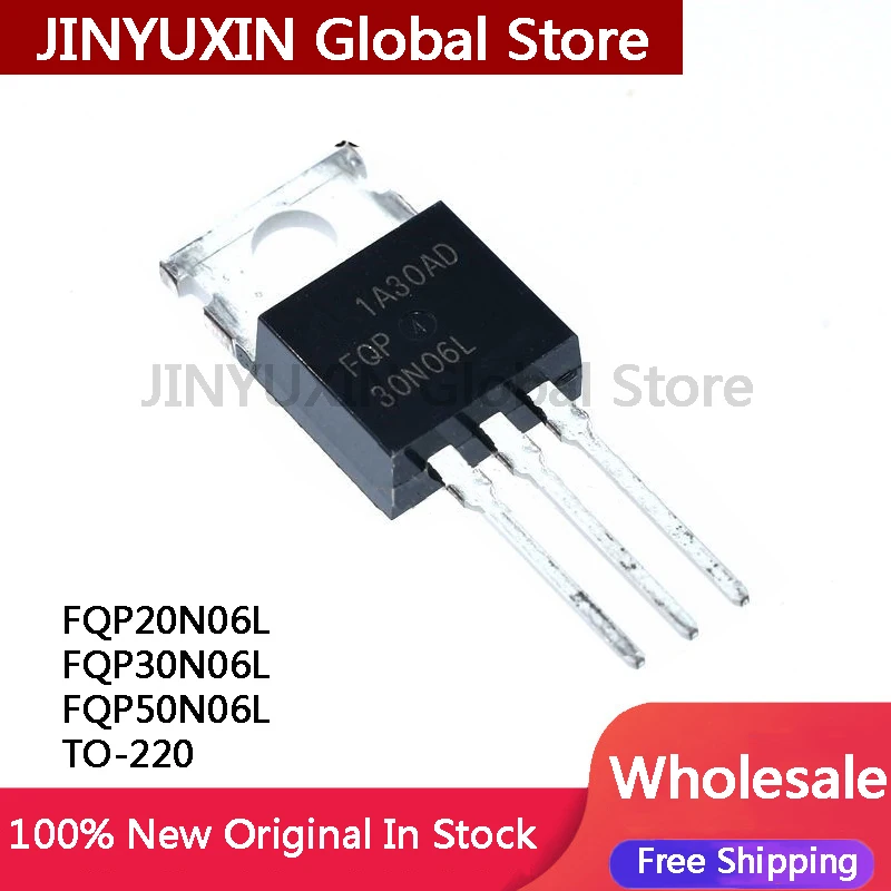 10Pcs FQP20N06L FQP20N06 FQP30N06L FQP30N06 FQP50N06L  FQP50N06 TO-220 IC Chip
