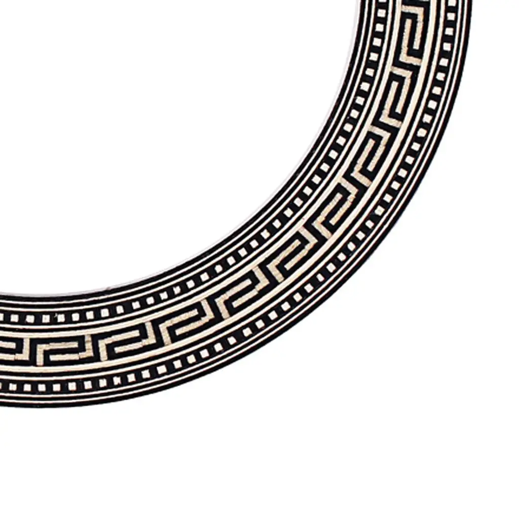 Acoustic Guitar Soundhole Sticker Wooden Inlay Decal Accessory Part for Guitar Sound Enhancement and Protection