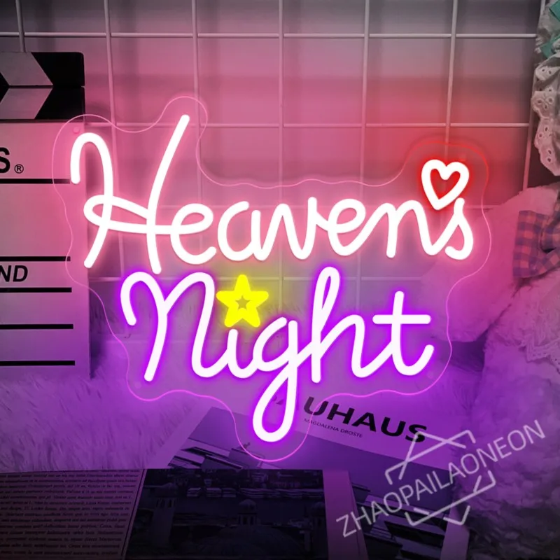 

Heavens Night Neon Signs Game Room Wall Decor Bedroom Hanging Night Lamp Party Holiday Cool Gift Neon Decoration Sign