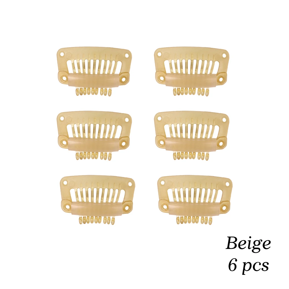 32mm Black Plastic Wig Clips, Snap Clips for Hair Extensions