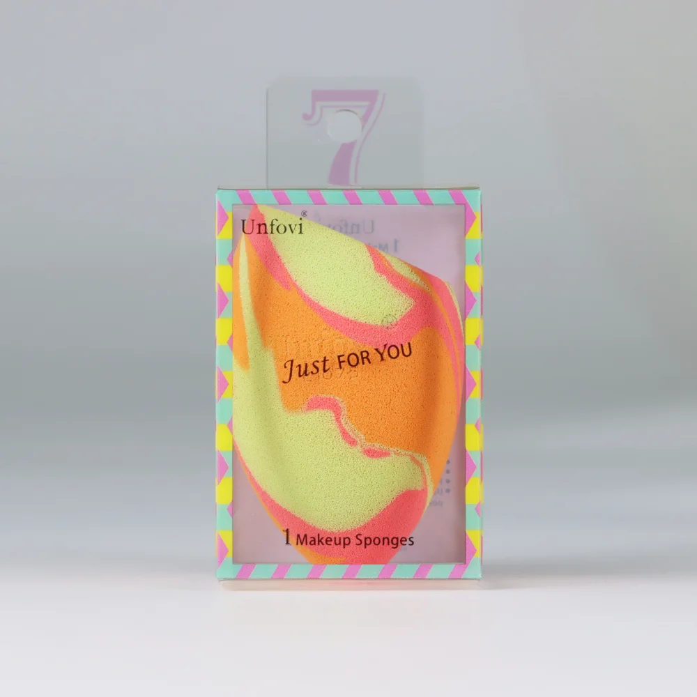 50 stuks aangepast logo draagbare reisformaat schoonheidsspons meerkleurig latexvrij zacht make-up ei voor schoonheid en make-up