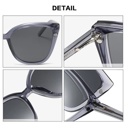 Imagen 2 del producto ISLINO imán 2 en 1 Clip en gafas de lectura mujeres ojo de gato miopía gafas graduadas marco polarizado gafas de sol de conducción