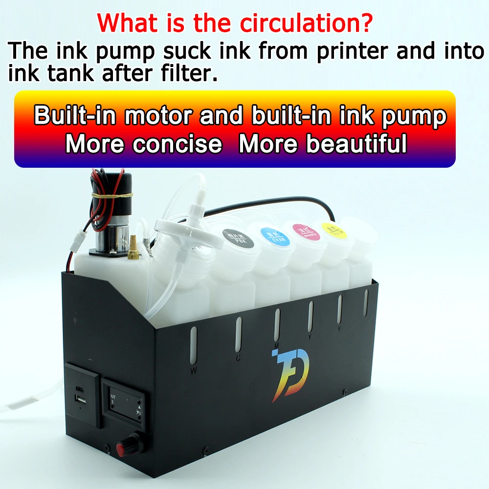 ET 8550 18100 DTF White Ink Circulation CISS Machine For Epson L18050 L8050 L1800 L800 L805 XP600 8500 Modification Kit