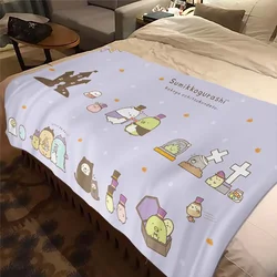 Sumikko Gurashi Cartoon Flannel Throw Blanket Ultra Soft Thin Blanket Living Room Bedroom Sofa Covers Office Warm Blanket