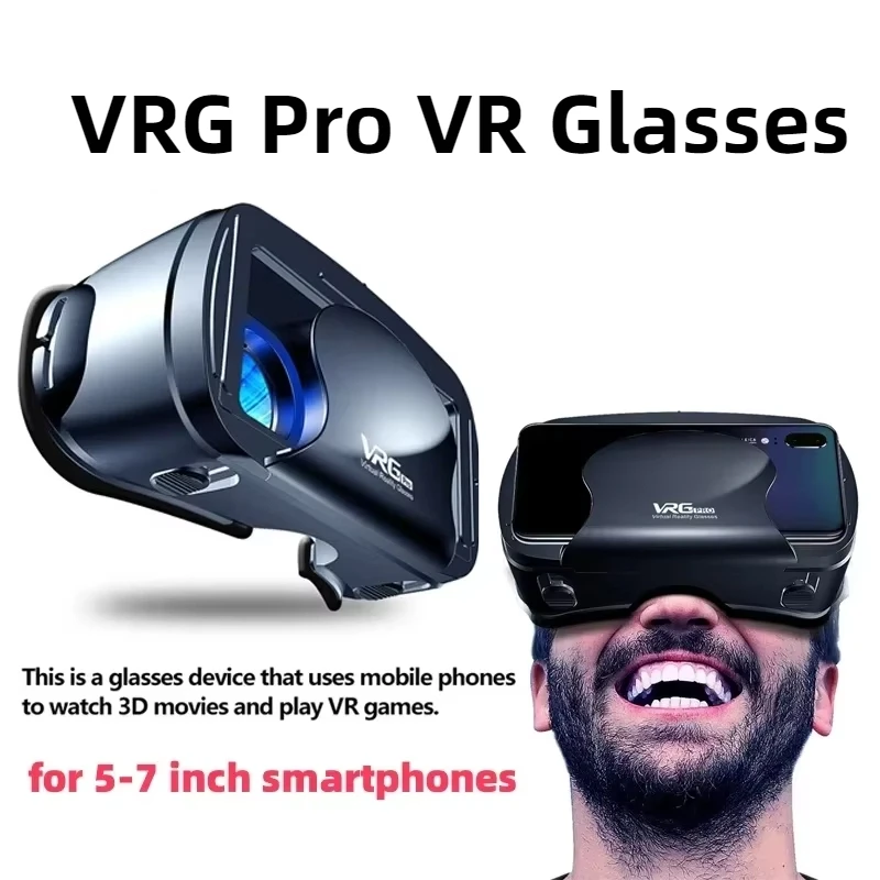 جديد VRG Pro VR نظارات الواقع الافتراضي سماعة أجهزة Viar نظارات ثلاثية الأبعاد AR نظارات العدسات الذكية للهاتف الخليوي 5-7'Smart