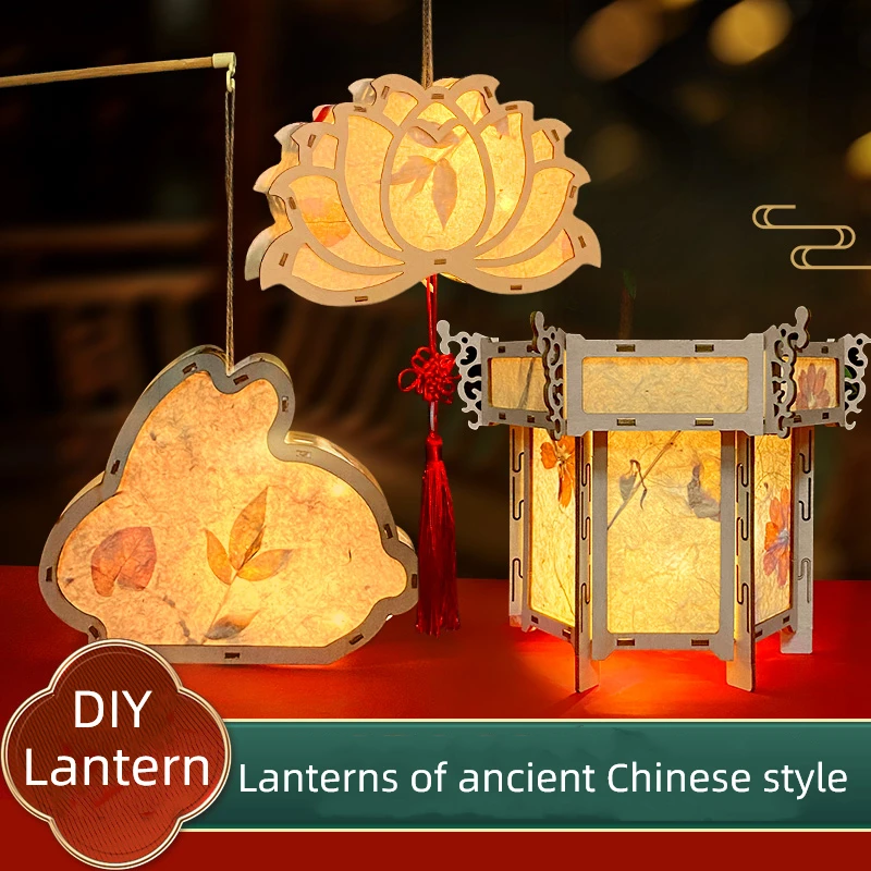 Chinese Lantaarn Gloeiende Lamp Hanger Ornament Hangend Papier Lantaarn Kerstdecoratie Assemblage Model Knutsel Speelgoed Constructie