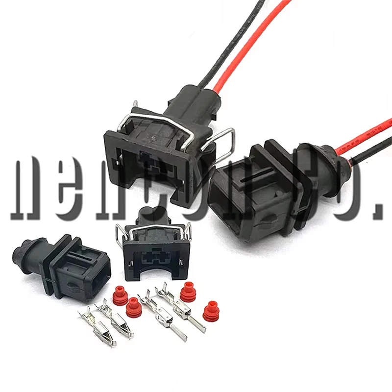 1 Set 2 Pin Automobile Throttle Sensor Male Plug Fuel Injector Female Connector for Changan Wuling 368354-1 1928402448