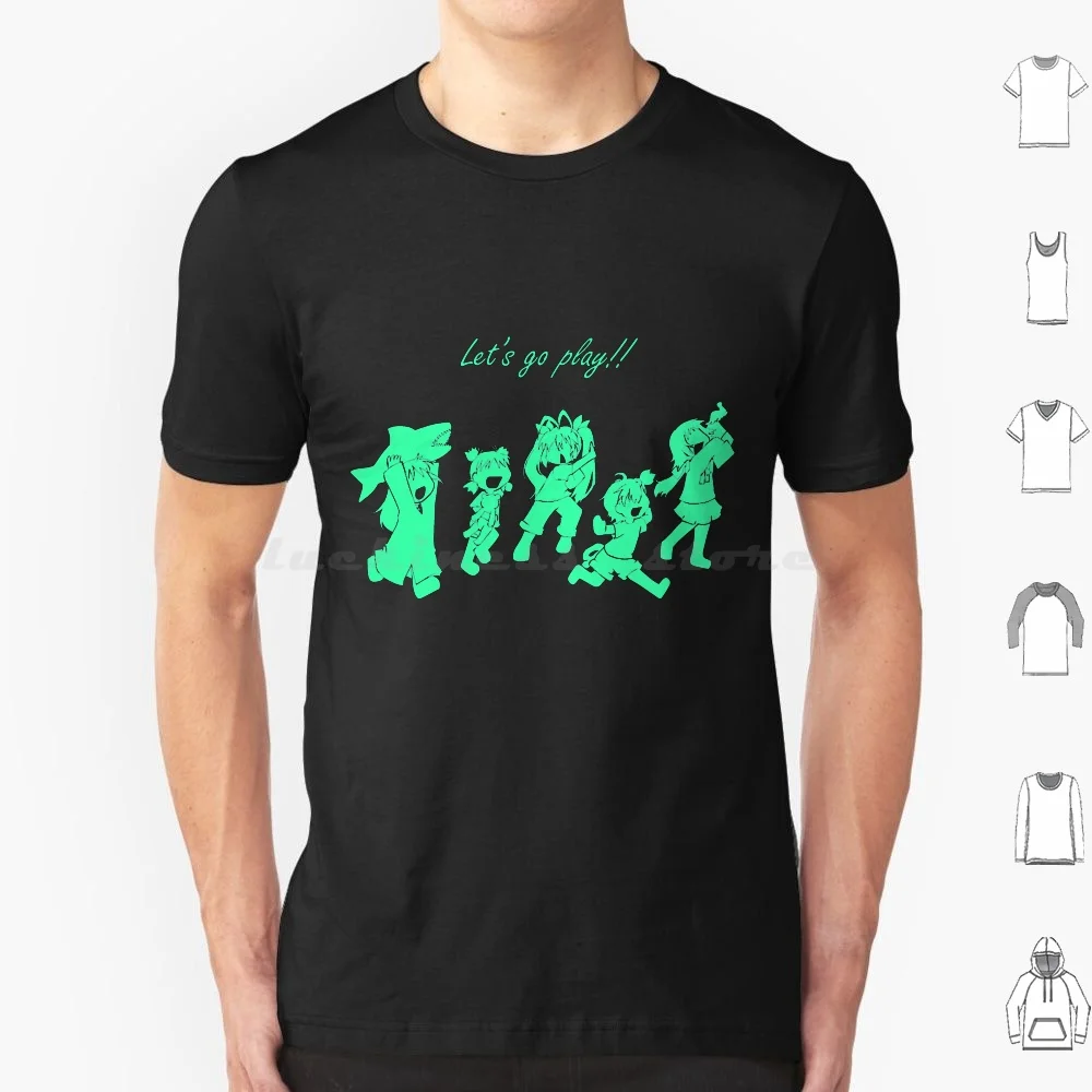 Anime-Let'S Go Play! T Shirt Cotton Men Women Diy Print Anime Manga Kawaii Cute Adorable Baraka Mon Nichijou Daily Life Yotsuba