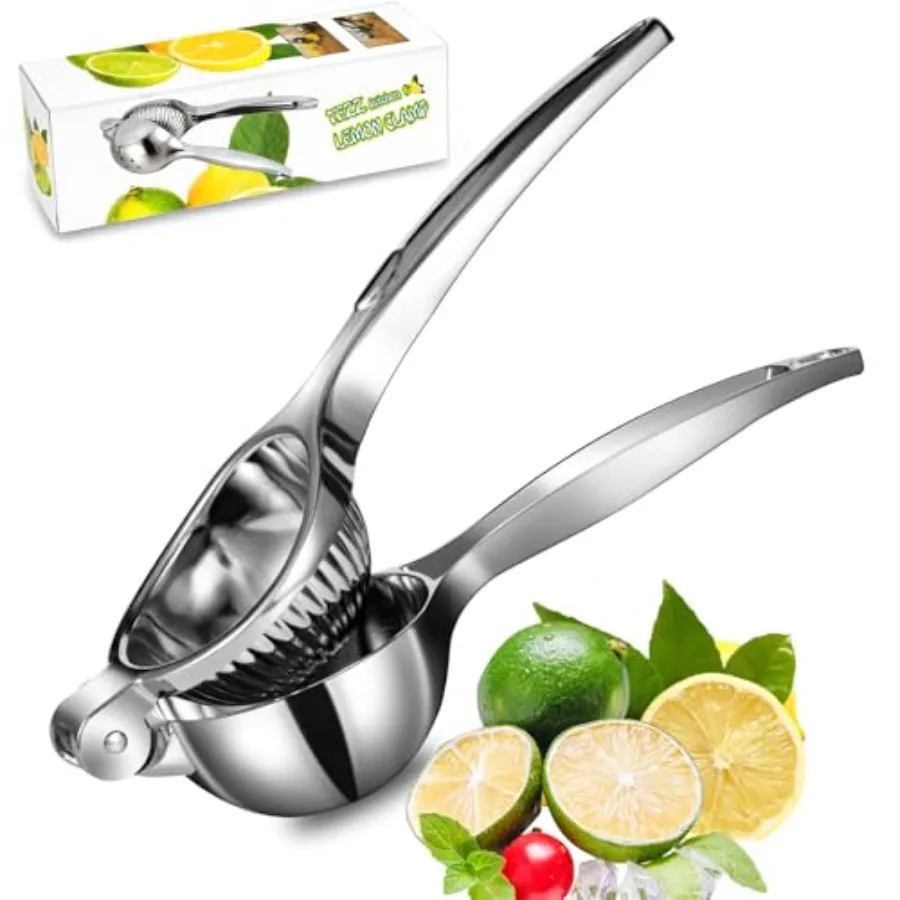 Premium Lemon Squeezer, Large Heavy Duty Handhelp Juicer for Lemon, Metal Hand Press Citrus Juicer, Lime Squeezer Bar Tool, Man