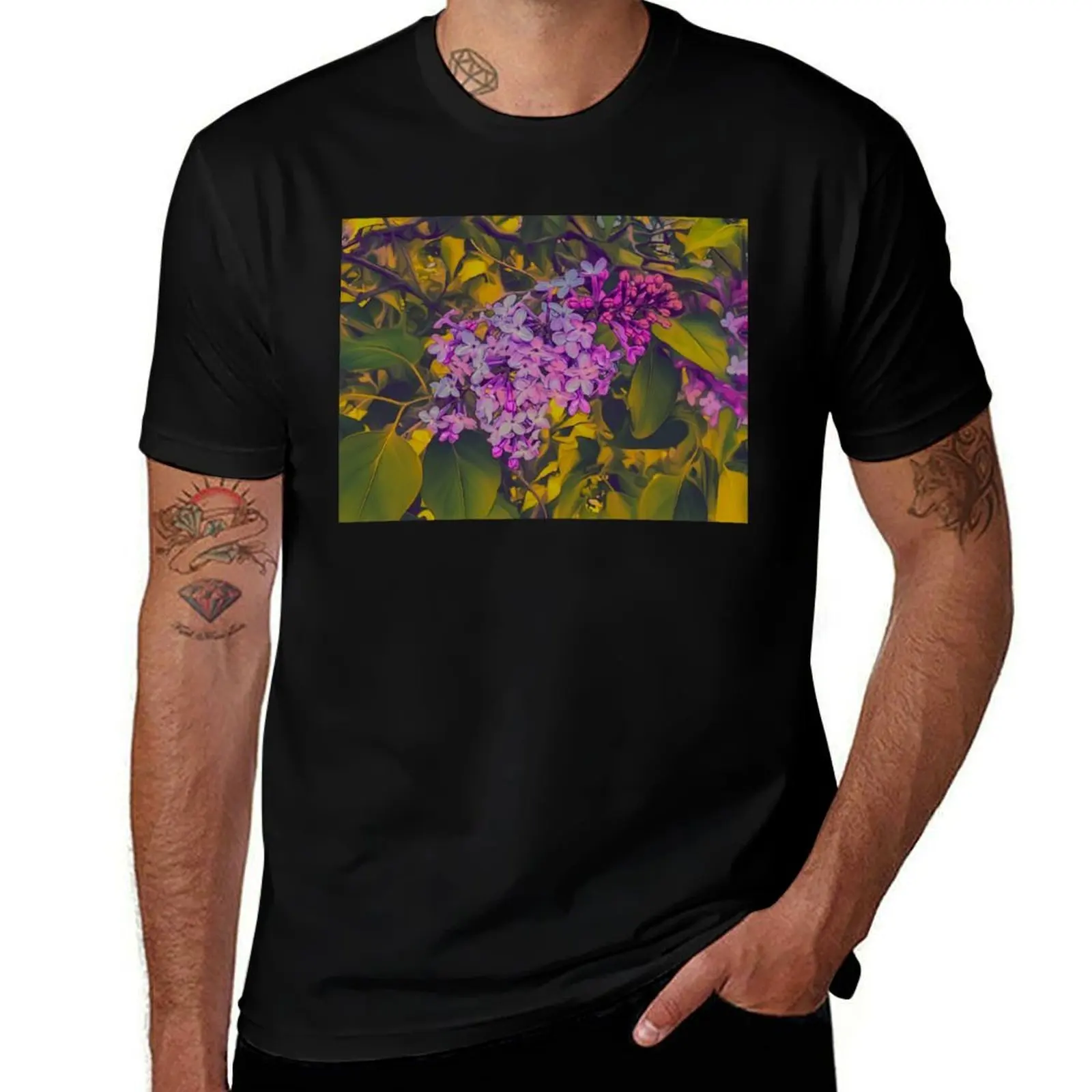 

Lilac Closeup Variation 7 T-Shirt cute clothes plain blue lock graphic tee shirt fruit of the loom mens t shirts