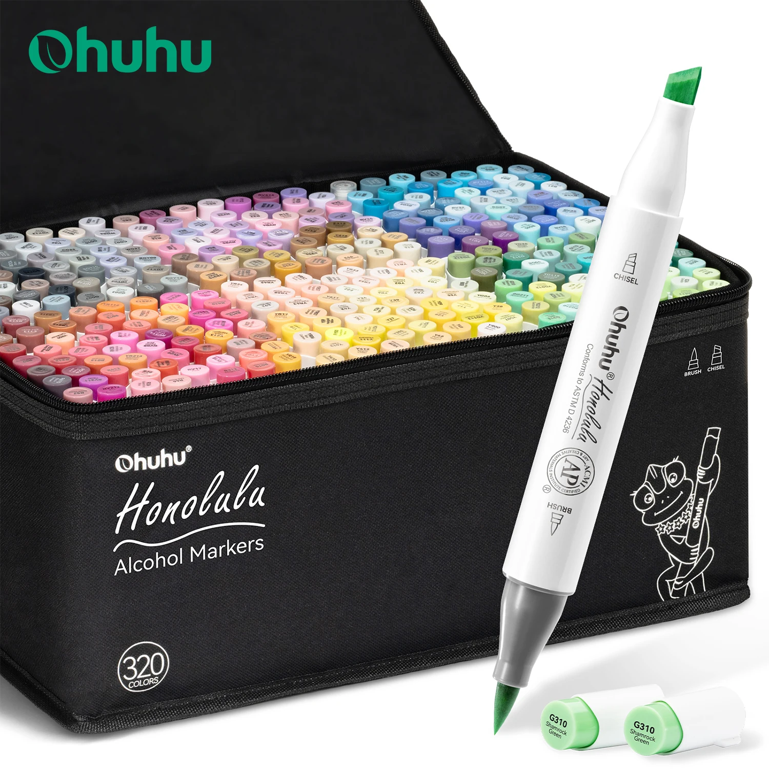 

Ohuhu Honolulu 320-цветный набор маркеров