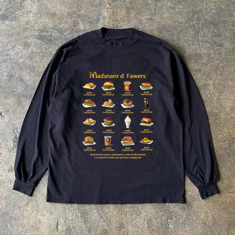 Long Sleeve 310 Pure Cotton Men's T-Shirt Upward Hero Non-Light American Style Couple's T-Shirt Youth Loose Fit Printed Tee