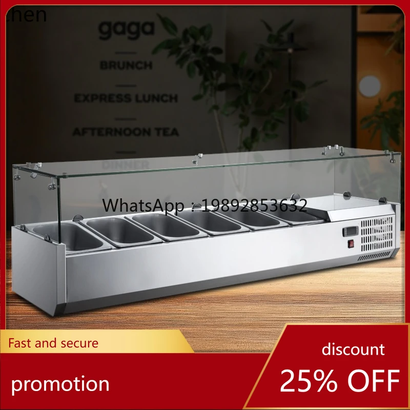 ACC Fresh-Keeping Countertop Refrigerated Display Salad Cabinet Desktop Pizza Operation Table Freezer