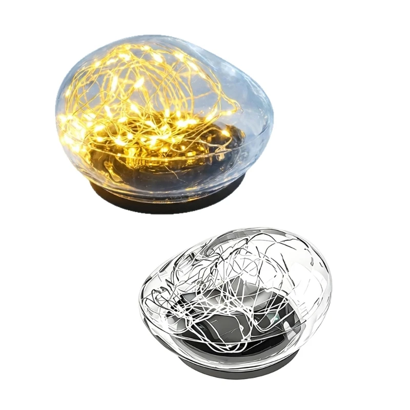 E7CD Solar Stone Yard Accent Patio Light for Walkway Patio Area and Lawn Decor