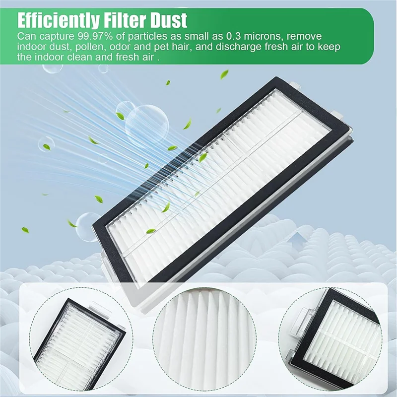 AS94 - Części zamienne do odkurzacza Roborock Qrevomaster: szczotki główne, szczotki boczne, filtry HEPA, nakładki mopujące, worki na kurz