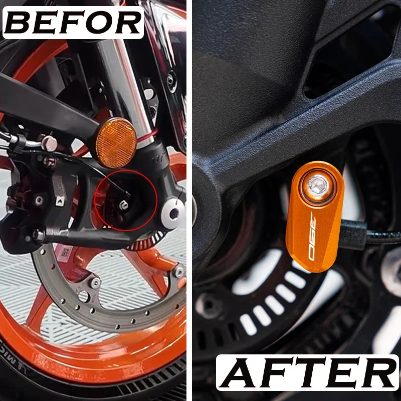 KTM 390アドベンチャー 390ADVデューク 390 125 250 2024 RC390 2019-2024 オートバイ フロント リアホイール ABSセンサー保護ガードカバー