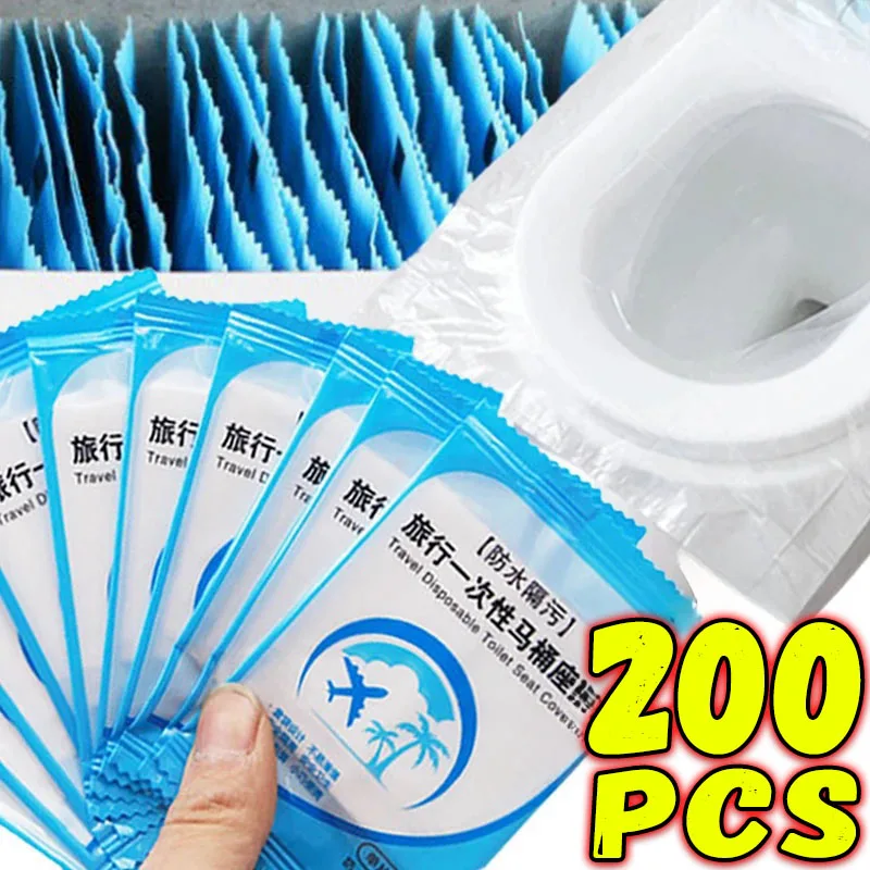 Disposable Toilet Seat Cover Mat Travel Toilet Seat Protector Portable Waterproof Pad for Hotel Camping Bathroom Accessories