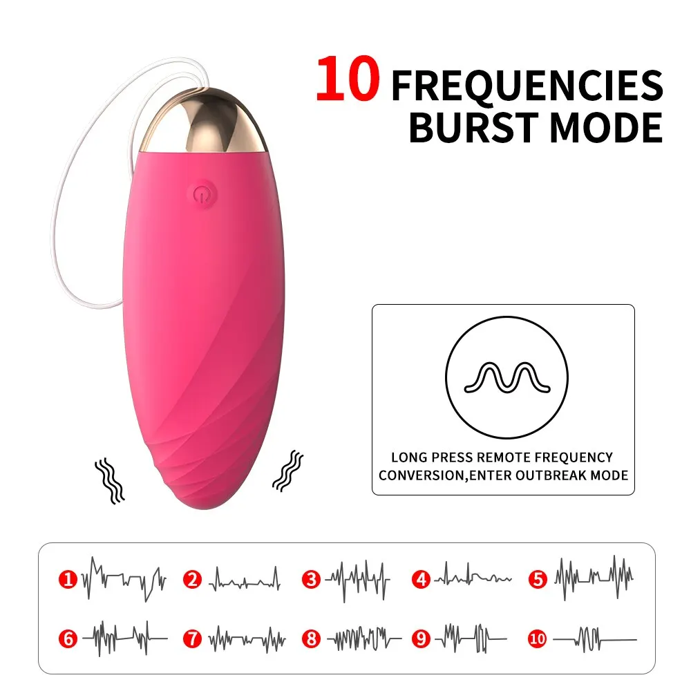 Wireless Remote Control Love Egg Vibrator G Spot Vaginal Clitoris Stimulator Body Massager for Adult Women Couples