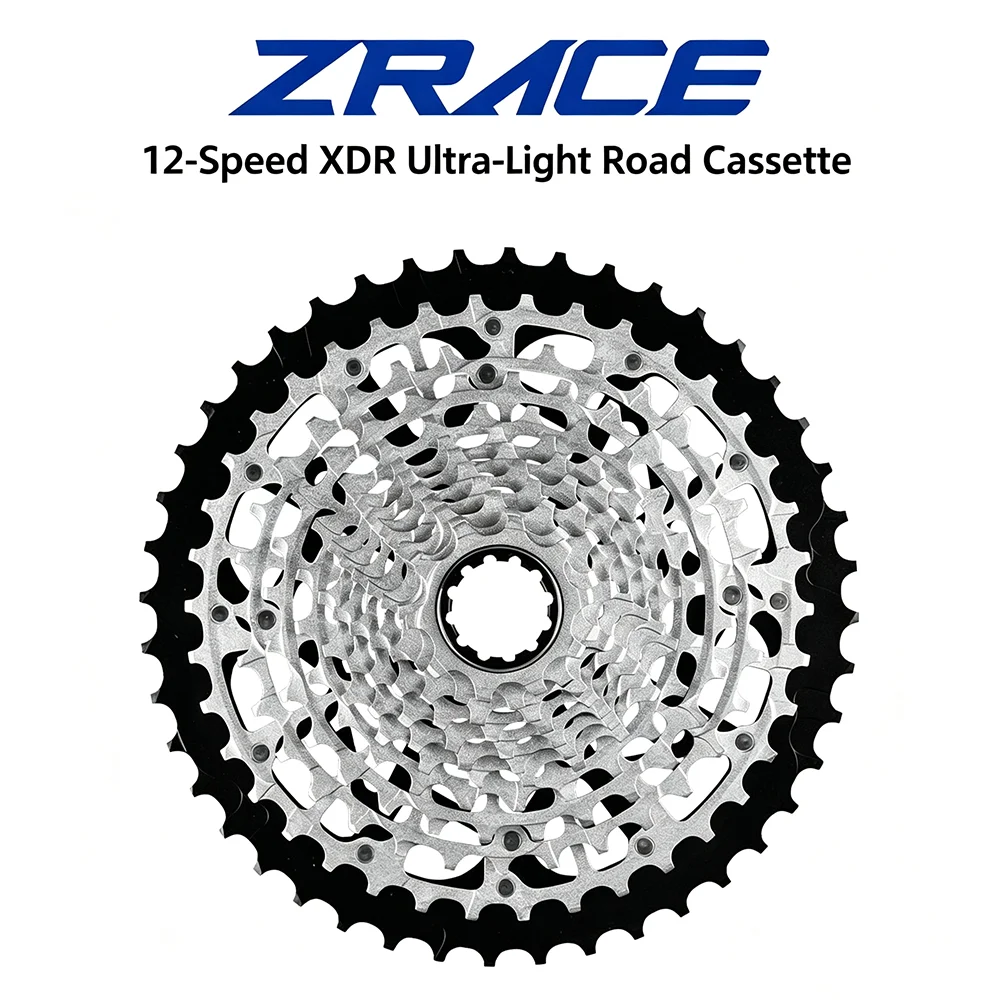 ZRACE XDR 12-Speed Road/Gravel Cassette 10-28T / 10-33T / 10-36T / 10-44T, CNC Fully Hollow and Super Light